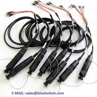 TFOCA ~ ST 4CH 전술 광섬유 케이블 조립 방수 군사 TFOCA ~ ST 4 코어 광섬유 패치 케이블