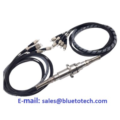 광섬유 로터리 조인트 광섬유 슬립 링 로터리 7섬유 FC 커넥터 단일 모델 긴 수명 블랙 케이블